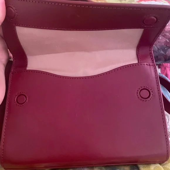 Elizabeth And James Eloise Field Bag Plum Tassle Leather Suede - Picture 8 of 16